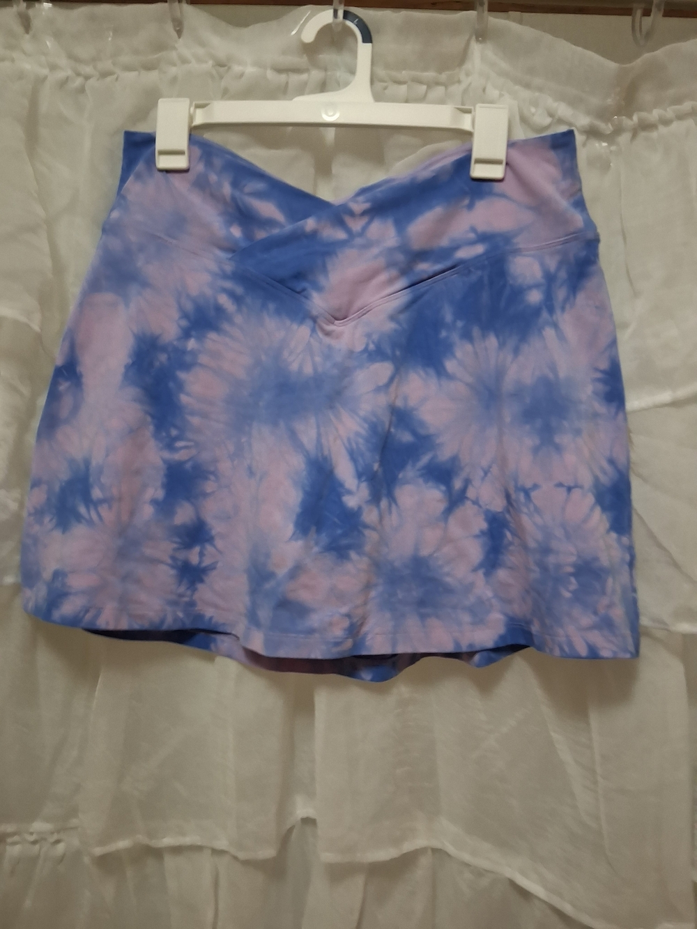 PINK Victoria's Secret Tie-Dye Mini Skort in Pink & Blue